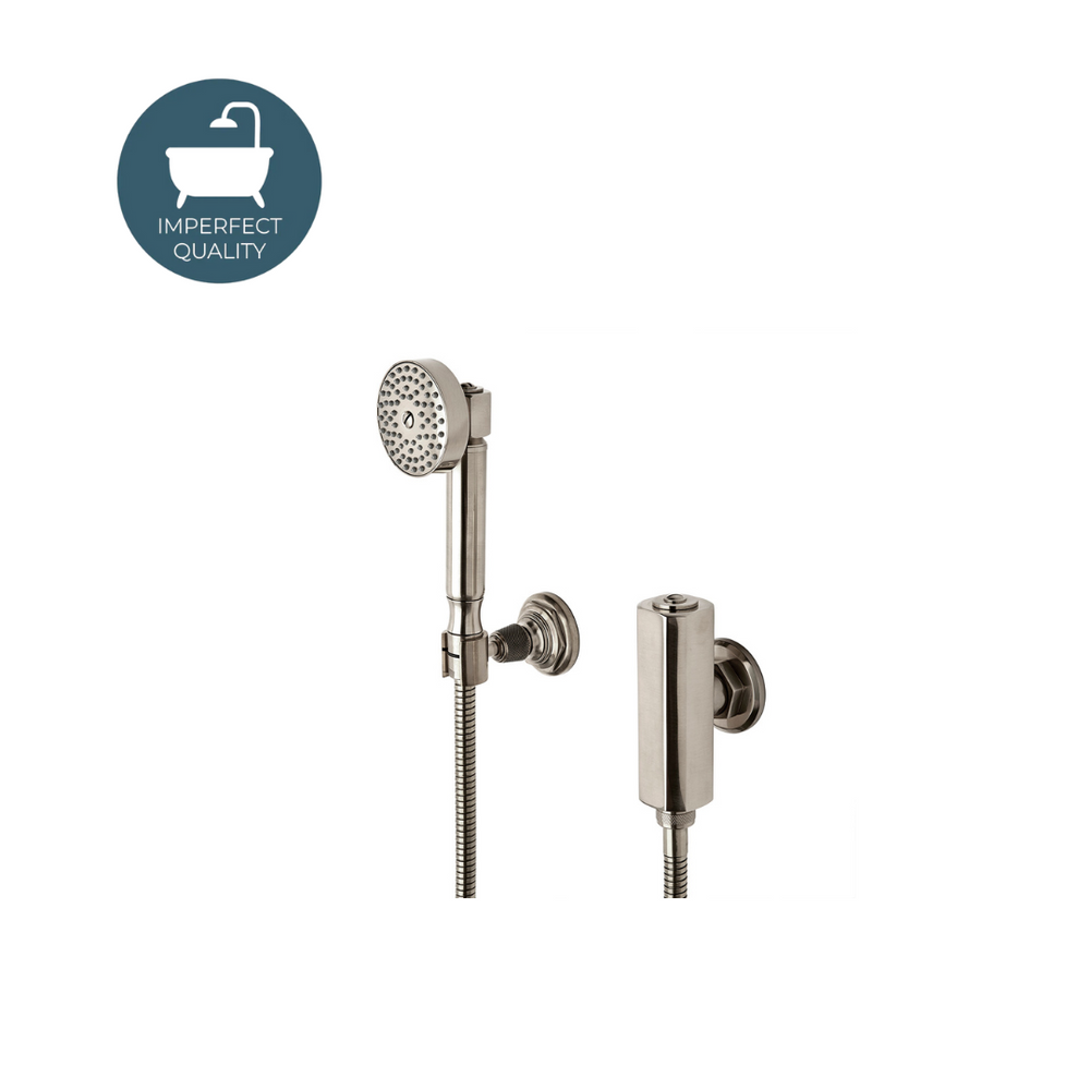 Waterworks R.W. Atlas Handshower On Hook with Metal Handle in Nickel