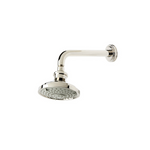 Waterworks Aero Wall Mounted Shower Arm and Flange in Matte Nickel