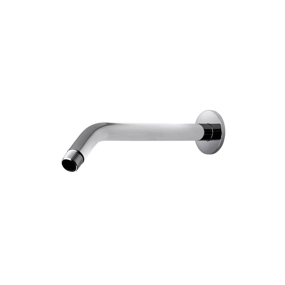 Waterworks Decibel Wall Mounted Shower Arm and Flange in Matte Nickel