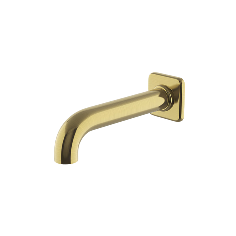 Waterworks Ludlow Wall Mounted Tub Spout in Burnished Brass