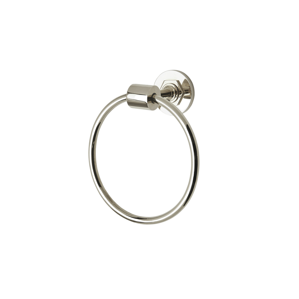 Waterworks Henry Towel Ring in Nickel