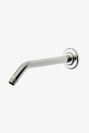 Waterworks Ludlow Wall Mounted Shower Arm and Flange with Round Eschutcheon in Nickel