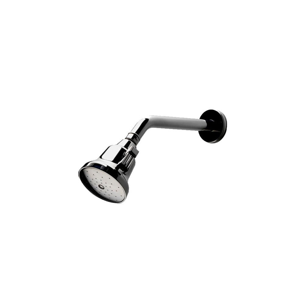 Waterworks Boulevard 3 1/2" Shower Head, Arm and Flange with Adjustable Spray in Gold