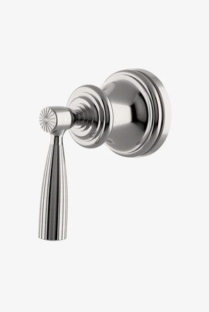 Waterworks Foro Volume Control Valve Trim with Metal Lever Handle in Burnished Nickel