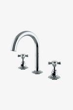 Waterworks Highgate Gooseneck Lavatory Faucet with Cross Handles in Chrome