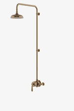 Waterworks Easton Classic Exposed Thermostatic Shower System with 8" Shower Head in Vintage Brass