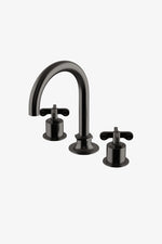 Waterworks Henry Gooseneck Lavatory Faucet with Cross Handles in Dark Nickel