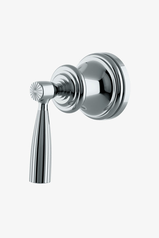 Waterworks Foro Volume Control Valve Trim with Metal Lever Handle in Chrome