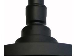 Waterworks Universal 3 1/4" Shower Head with Adjustable Spray in Matte Black
