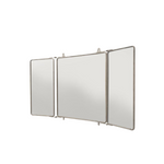 Waterworks Daphne Metal Rectangular Wall Mounted Trifold Mirror 42 3/8" x 26 3/4"x 1" in Nickel