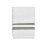 Waterworks Fita Bath Towel in White/Charcoal