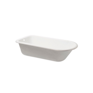 Waterworks Saxby 61" x 30" x 18" Drop In Oval Cast Iron Bathtub without Feet in Primed