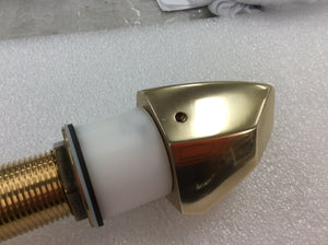 Waterworks Isla High Profile Concealed Tub Filler with Handshower in Burnished Brass