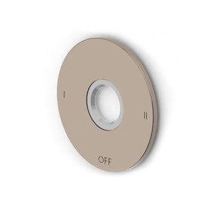 Waterworks Universal Two Way Diverter Valve Trim for Pressure Balance with Roman Numerals in Unlacquered Brass