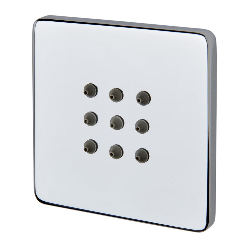 Waterworks Universal 3" Square Body Spray in Unlacquered Brass