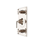 Waterworks Henry Metal Lever Handle Thermostatic with Metal Cross Handle Shutoffs Trim in Chrome