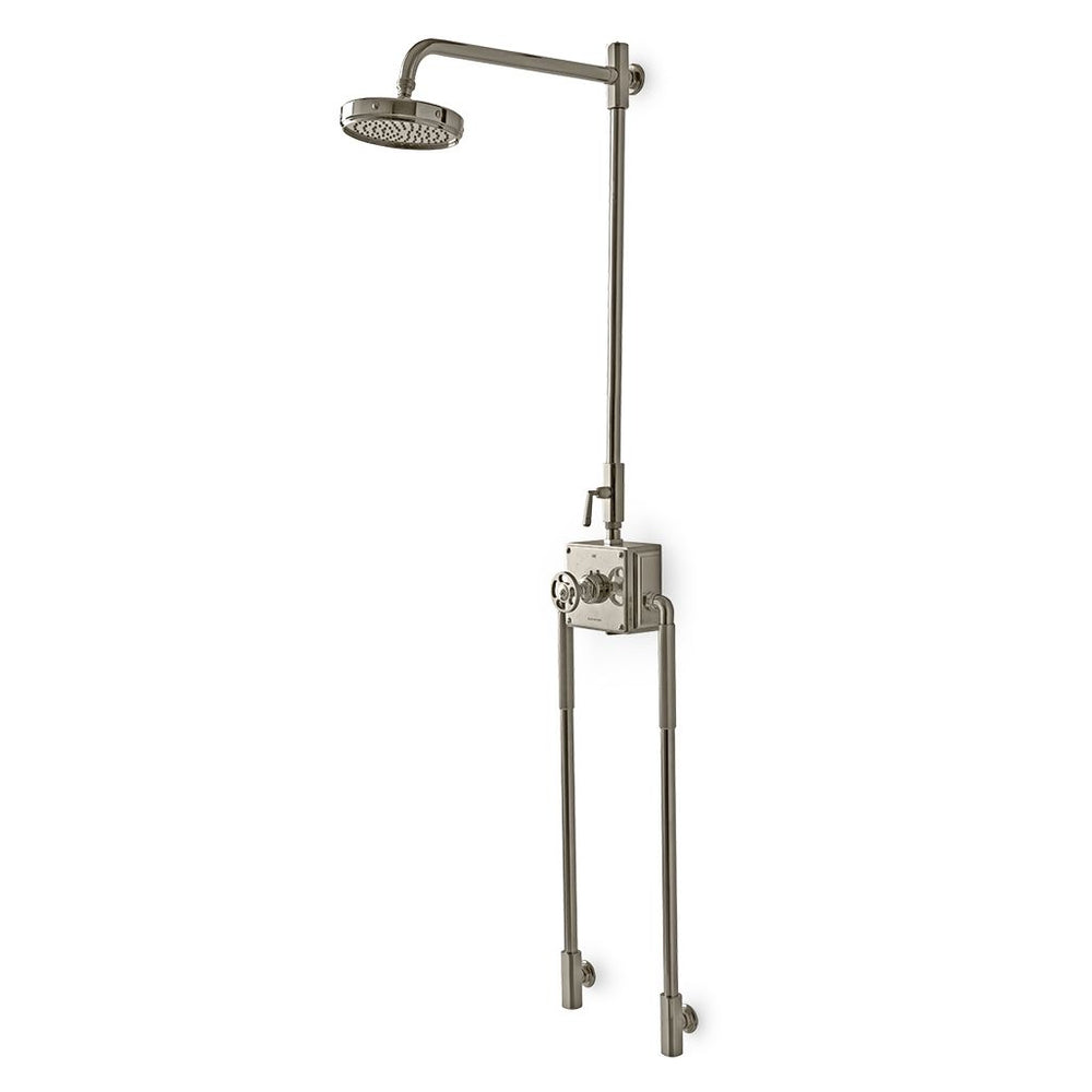 Waterworks RW Atlas Exposed Thermostatic Shower System with 8" Shower Head in Burnished Nickel