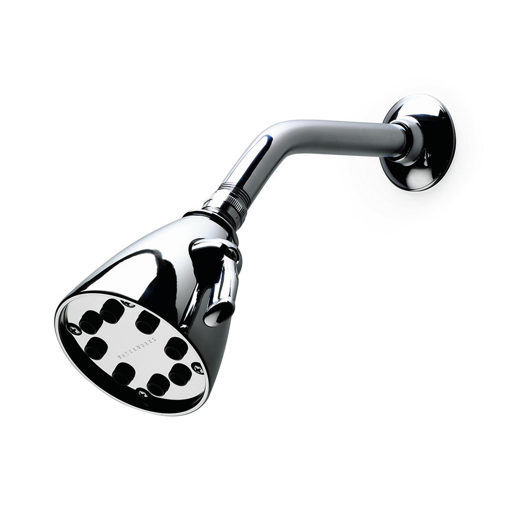 Waterworks Universal 3 1/2" Shower Head, Arm and Flange in Chrome