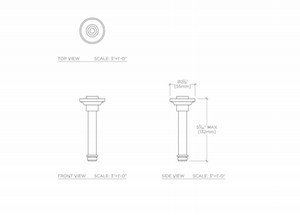 Waterworks Universal Vertical Shower Arm and Flange Nickel