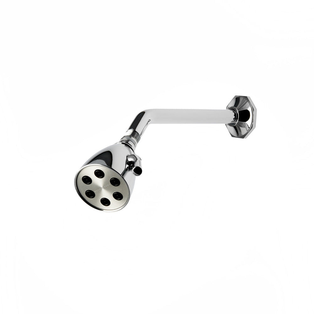 Waterworks Roadster Shower Arm and Flange Only in Unlacquered Brass