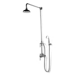 Waterworks Roadster Exposed Thermostatic System with Metal Lever Handles, 10 1/2" Shower Arm at 45 Degree Angle in Nickel