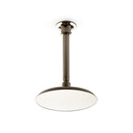 Waterworks Henry 8" Ceiling Mounted Shower Rose, Arm and Flange in Nickel