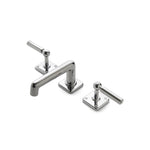 Waterworks Ludlow Low Profile Deck Mounted Lavatory Faucet with Metal Lever Handles in Chrome