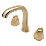 Waterworks Isla High Profile Lavatory Faucet with Metal Geode Handles in Burnished Brass