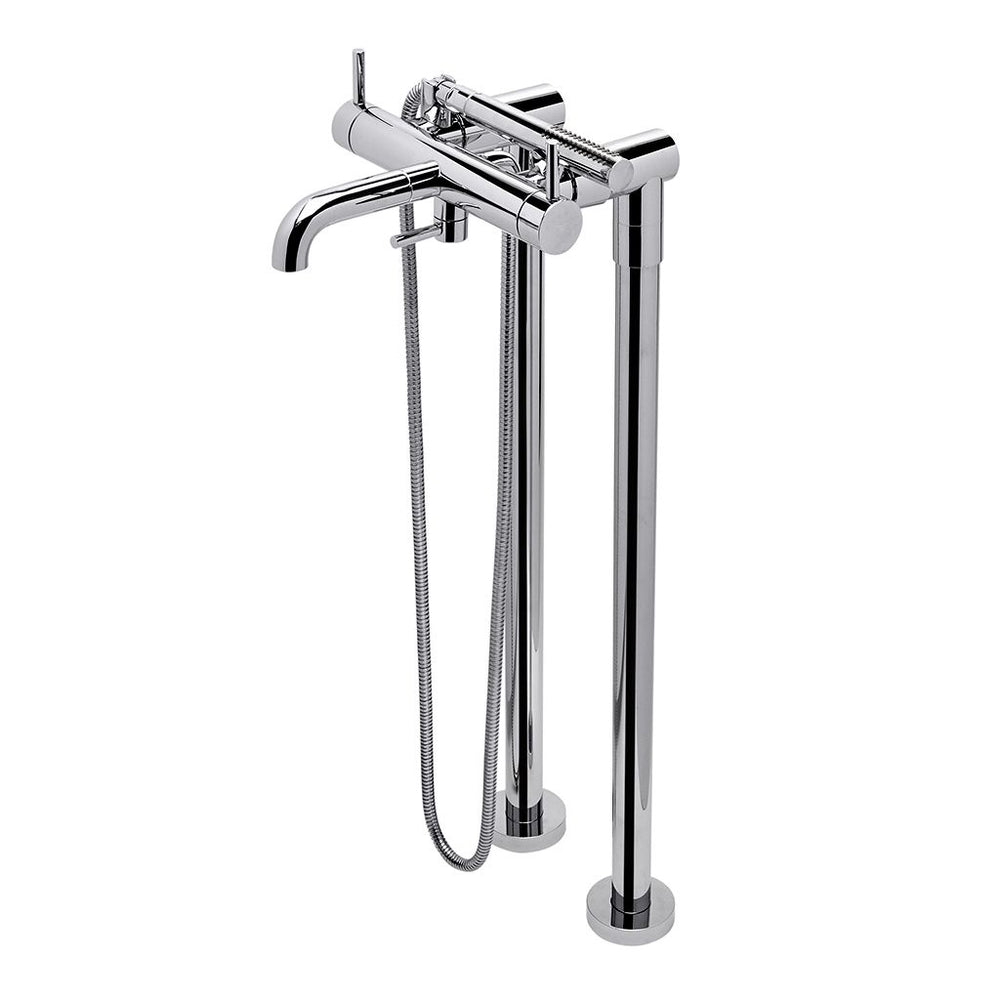 Waterworks Flyte Floor Mounted Tub Faucet With Handshower in Chrome