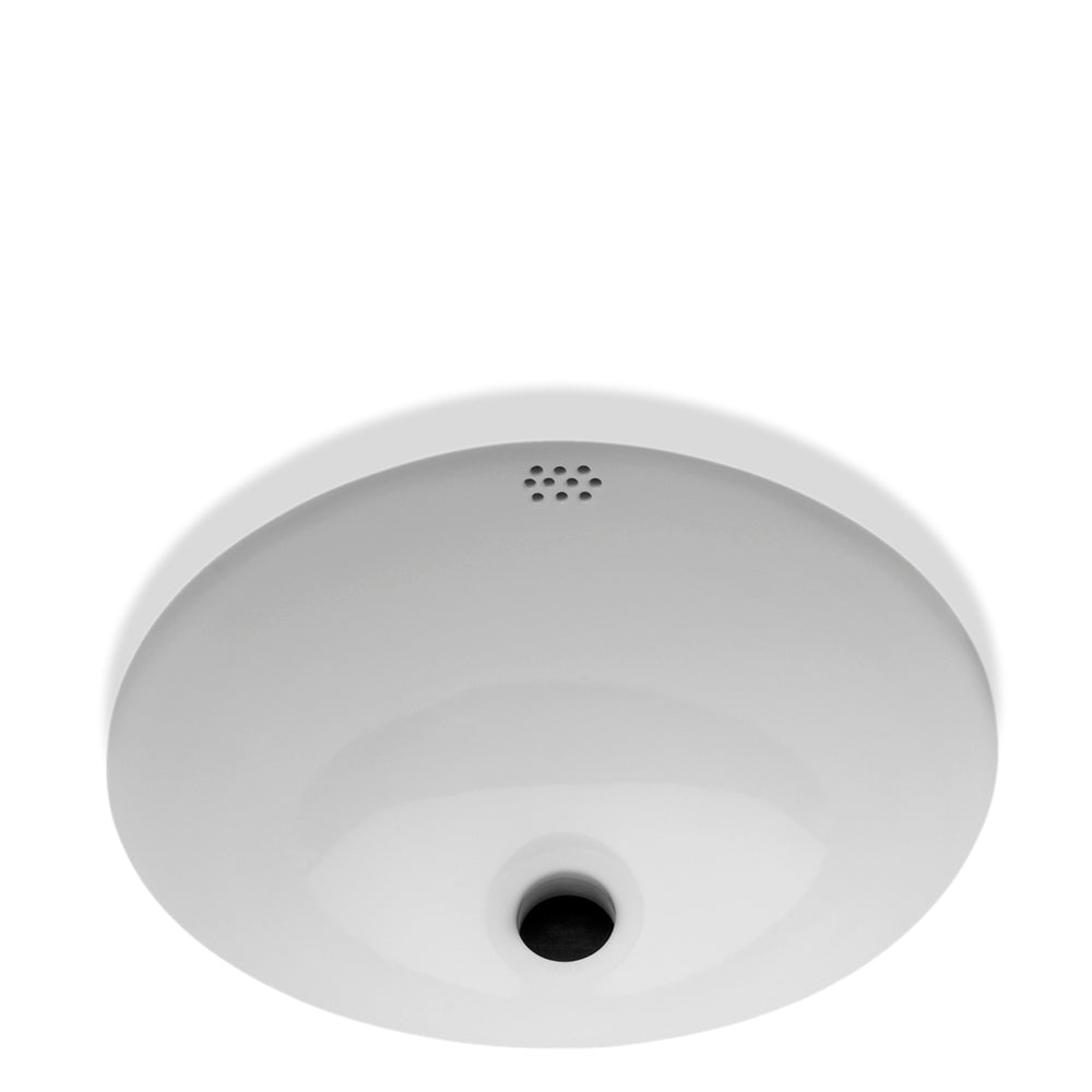 Waterworks Manchester Undermount Oval Vitreous China Lavatory Sink Single Glazed in Cool White