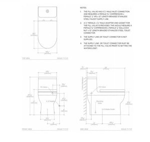 Waterworks Axel One Piece Dual Flush Watercloset in Modern White