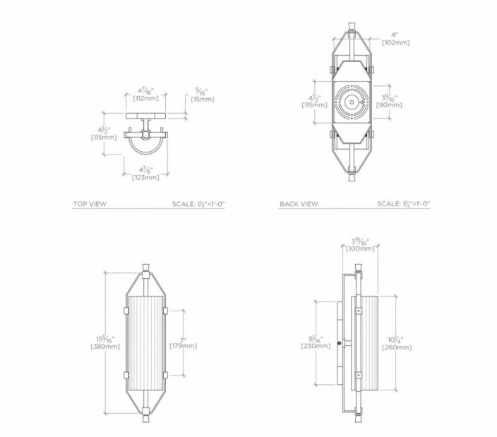 Waterworks Addair Wall Mounted Single Sconce in Nickel