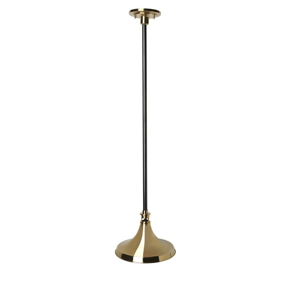 Waterworks Percy Ceiling Mounted Single Pendant in Unlacquered Brass with Old Bronze