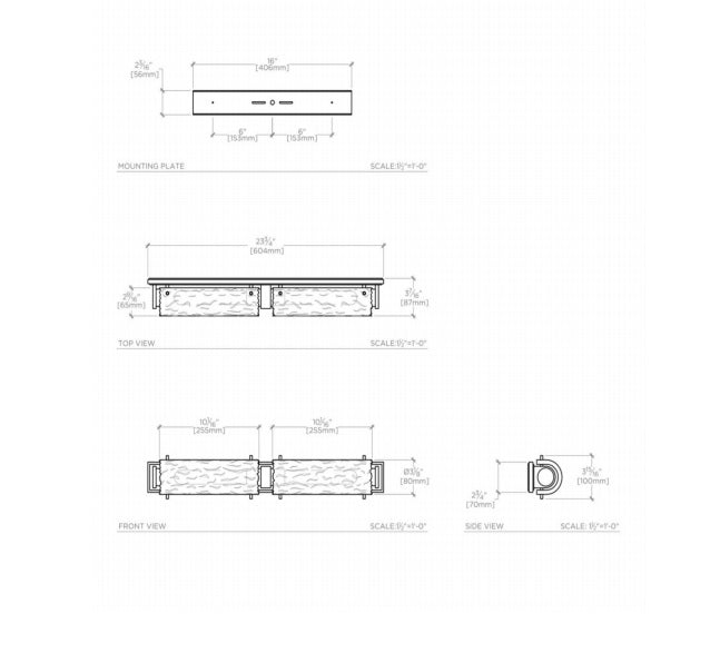 Waterworks Marlon Wall Mounted Double Sconce in Chrome