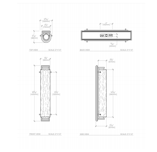 Waterworks Marlon Single Sconce with Glass Shade in Nickel