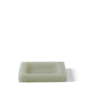 Waterworks Resin Freestanding One Size Rectangular Soap Dish in Soft Gray