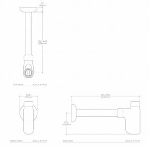 Waterworks Universal Bottle P-Trap in Dark Brass