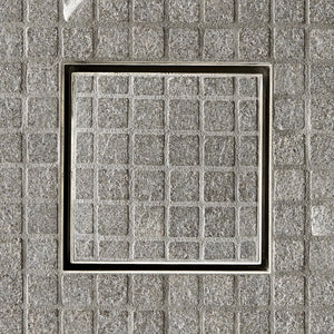 Waterworks Universal Tile-In Shower Drain 6" x 6" in Burnished Nickel