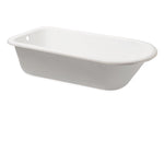 Waterworks Savoy Oval Cast Iron Bathtub in Primed with Tub Feet