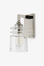 Waterworks Watt II Wall Mounted Single Arm Sconce with Glass Shade in Chrome