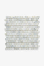 Waterworks Studio Stone 2cm Staggered Mosaic in Alpina Polished