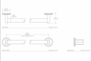 Waterworks Boulevard 24" Crystal Towel Bar in Nickel