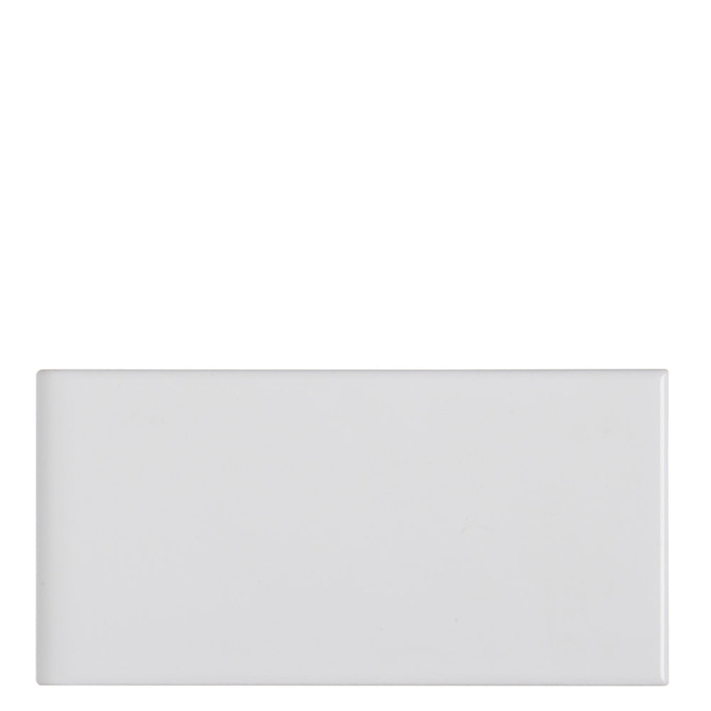 Waterworks Campus Field Tile 3" x 6" Bullnose Single (Short) in White Glossy Solid For Sale Online