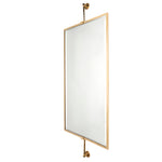 Waterworks Crystal Wall Mounted Mirror on Bar in Brass