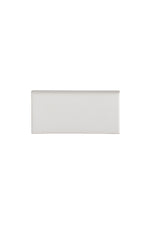 Waterworks Cottage Field Tile 3 x 6 Bullnose Single (Long) in Dover White Glossy Solid