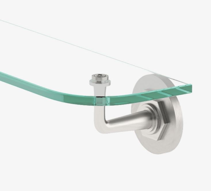 Waterworks Henry Single Tier Shelf in Matte Nickel