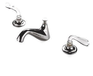 Waterworks Opus Low Profile Lavatory Faucet with Crystal Lever Handles in Chrome