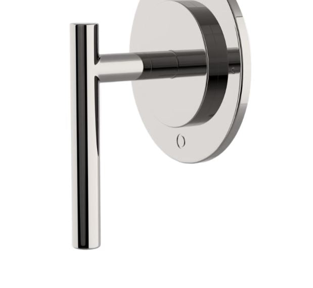Waterworks Decibel Two Way Diverter Valve Trim for Thermostatic with Modern Dot and Metal Lever in Nickel