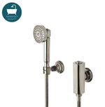 Waterworks R.W. Atlas Handshower On Hook with Metal Handle in Antique Brass