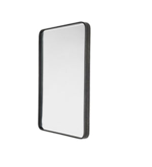 Waterworks Bond Metal Rectangular Wall Mounted Stationary Mirror in Dark Brass